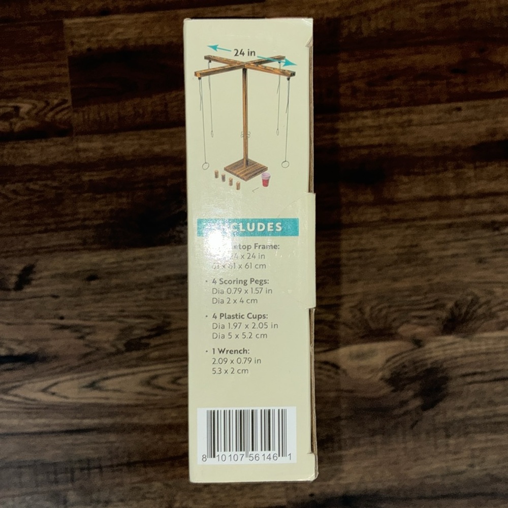 On The Hook Tabletop Game Set - Brown wood 4 Player BRAND NEW IN BOX UNOPENED - Picture 6 of 10